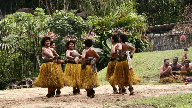 Performance of the snake dance. The snake dance is a traditional dance which takes place on special occations for the inhabitabts of Rah Lava Island. These days it is often performed for the visiting tourists. Rah Lava Island, Torba Province, Vanuatu